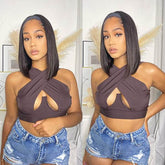 Giveaway Link! Easy to Install & Manage Short Bob Straight Headband Wig